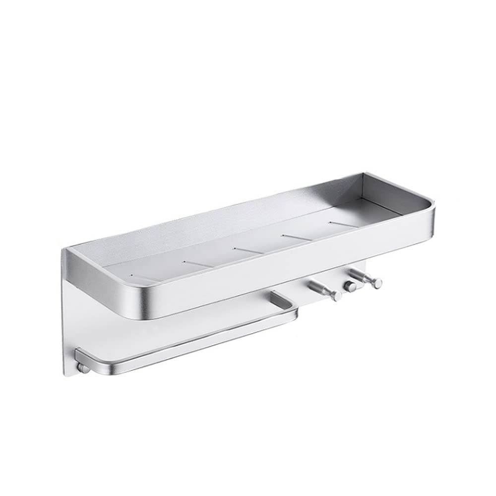 Estante de baño Estante de baño Accesorios de estante de cocina Montaje en pared Estantes de almacenamiento de ducha Espacio para colgar en la pared Soporte de almacenamiento de artículos de