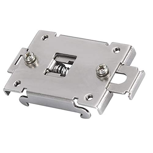 Image of DIN Rail Mounting Clip, Stainless Steel 35mm /1.4in Fixed Solid State Relay Clip Clamp with 2 Mounting Screws