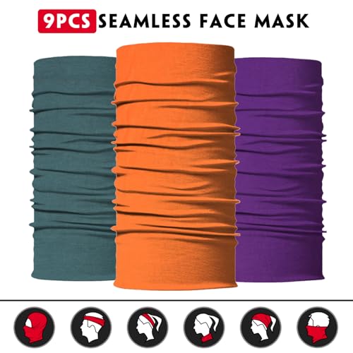 Image of Venswell Neck Gaiter Face Mask Men Women,Seamless Bandana Rave Face Cover Scarf Mask,Balaclava,Headband, Head Wrap,Headwear