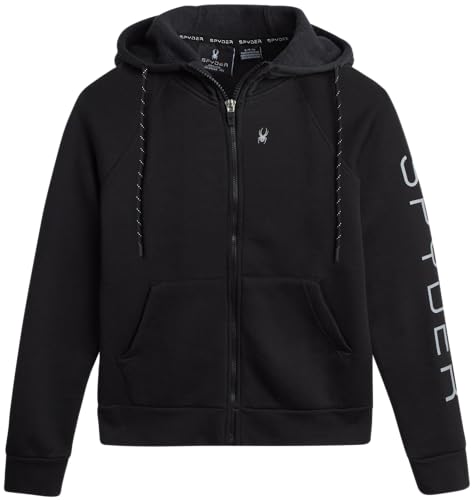 Spyder Womens Fleece Hoodie - Athletic Performance Full Zip Up Soft Fleece Hooded Sweatshirt (Available in Plus Sizes)