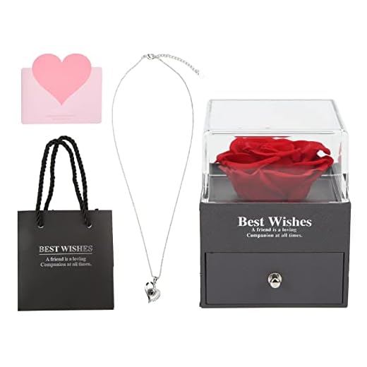 Collana Rosa e Cuore Amore Eterno