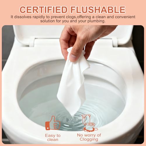 Image of twoworld 50 Feminine Wipes Flushable Travel Individually Wrapped | Travel Wipes for Women,Feminine Care Wet Wipes Travel Size Vaginal Wipes for Adult,Girl and Homeless(Lavender)