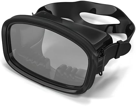 ATACLETE Bermuda Dive Mask: USAF Spec War Mask, High Volume Scuba Mask for Freediving, Snorkeling & Spearfishing - Wide-Angle Tempered Glass Single Lens, Comfortable Fit, Snorkeling Mask for Adults