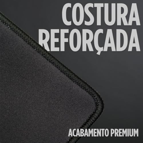 Mousepad Gamer Preto Extra Grande 70 x 35 cm Com Base Emborrachada Lavável Preciso Acabamento Premiu