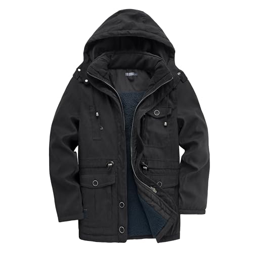 Parka épaissi hiver homme contre le froid et vent veste longue S