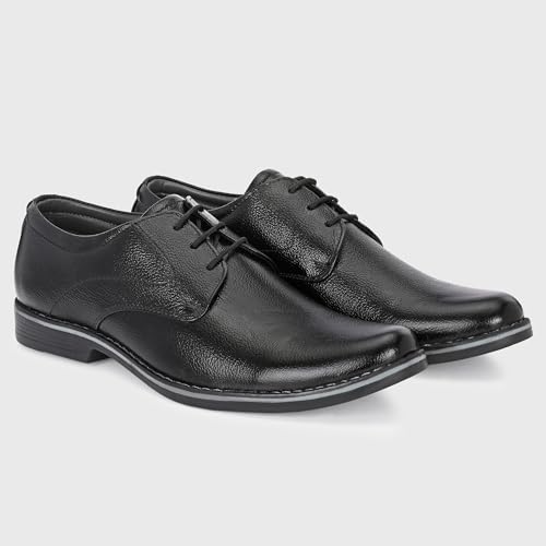 Image of Blue Leather by Centrino Genuine Leather Mens Shoe | Oxford Formal Shoes | Durable Leather with Anti-Skid Sole | Classic Derby Lace-Up Dress Shoes | Office Business Footwear (4086)