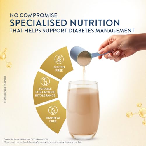 Image of Ensure Diabetes Care Wheat 375gm |Support Blood Sugar, Weight Management, Cholestrol Reduction |High Protein, High Fibre, 4 Myo-inositol |Zero Added Sucrose