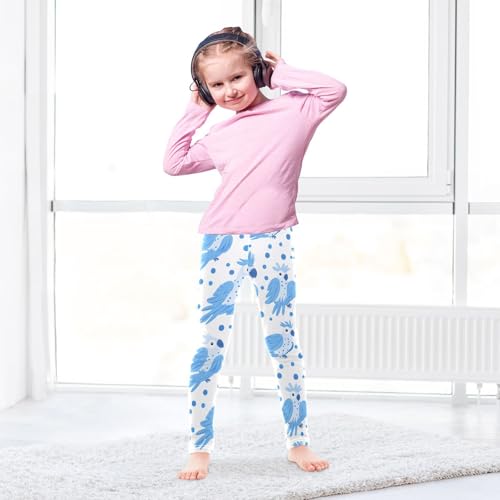 Blue Parrot Girls Leggings Ultra Soft Compression Yoga Gym Pants for Kids 4-10T4