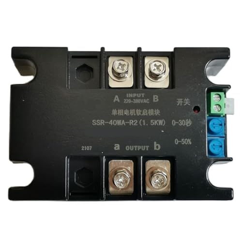 LVSEDTAL Single Phase Soft Start 110V Soft Start Module for 110V Motor 1KW 1.5KW 2KW 4KW 6KW 8KW for Water Pump, Conveyor Belt, Fan Motor(SSR-20WA-R2(1KW))