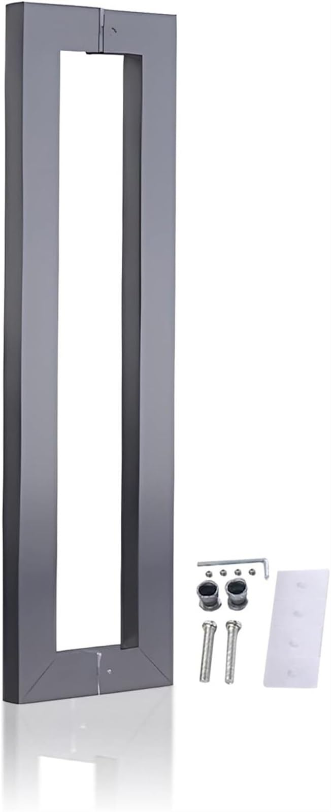 CGJdfjhE Door Handles， Barn Door Exterior Hardware Modern Long Grab Bar Stainless Steel,Front Entry Handle Satin Nickel,Office Glass Sliding Gate Install(Gray,120CM)