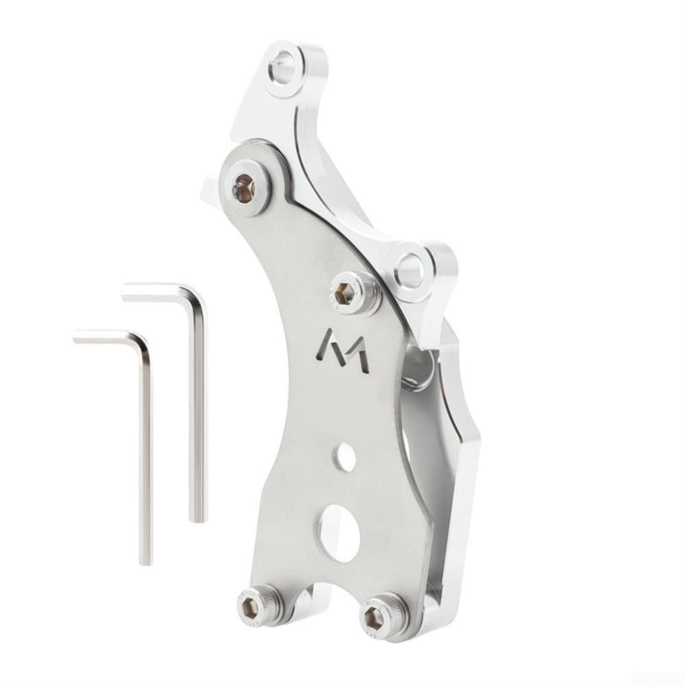 Kit de conversion d'adaptateur de frein à disque de vélo de route en alliage d'aluminium V Brake à monter pour cadre arrière triangulaire Noir Rouge Or Argent (Noir)
