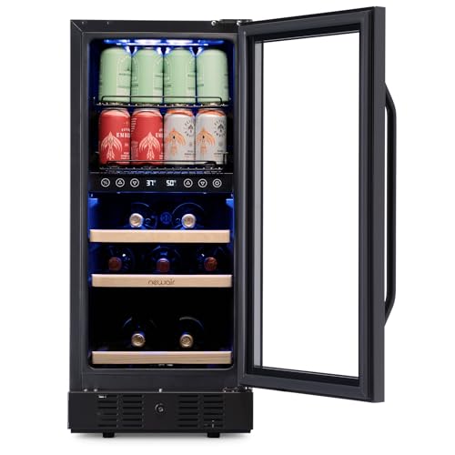 Newair NWB057BSD0 24 Inch Wine And Beverage Refrigerator, 13 Bottle And 48 Can Dual Zone Drink Cooler, Black Stainless Steel Built-In Beer And Wine Cooler Refrigerator thumb #18