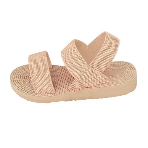 Sandales antidérapantes bout ouvert et pantoufles de marche pour femme