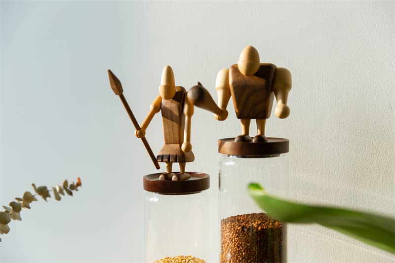 Amazon.co.jp: 木人形 インテリア 原始人Primitive (低め