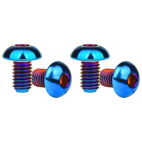 Image of Titanium Bolt M3 8 10 12 15mm Allen Key Head Screws for Bicycle Pack of 4 (Burnt Blue, M3x8mm)
