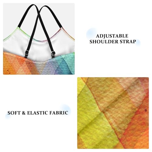 Abstract Watercolors Tartan Swimsuits for Girls 1 Piecing Girls Bathing Suits Toddler Swim Suits for3