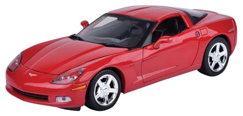 Modelo a escala 1:24 Chevy Corvette C6 Rojo 2005