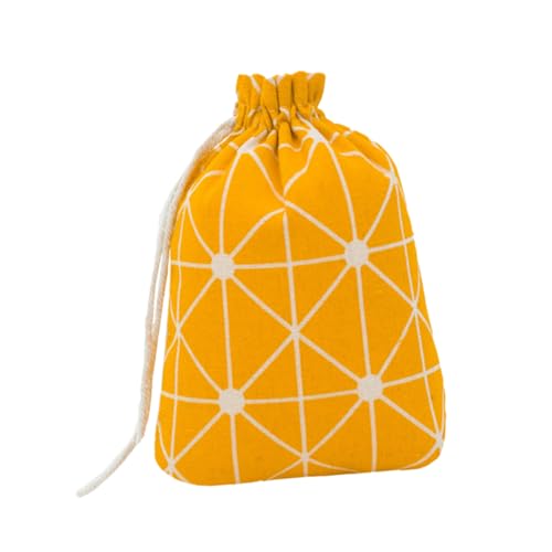 Ipetboom Small Mesh Bag Drawstring Pouch Toy Storage Candy Bag Flax Storage for Boys and Girls