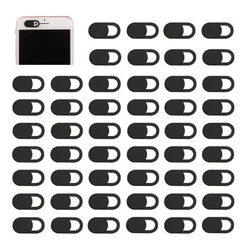 50 Pezzi Copri Webcam, Webcam Cover Slider, Ultra Sottile Camera Cover, per Computer Portatile, iMac, MacBook PRO, Mac, Computer, Smartphone, Tablet, Protezione Efficace per la Vostra Privacy(Nero)
