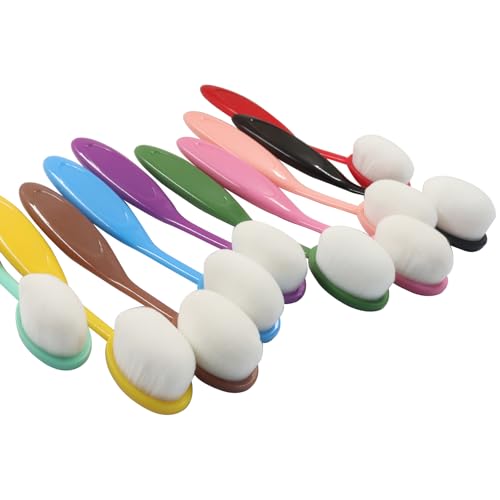 Unlorspy 10Pcs Ink Blending Brushes for Card Making Blender Brushes for Stamping Scrapbooking Craft Blending Brush for Distress Ink Blending Tool/Card Makers(10 Colors)