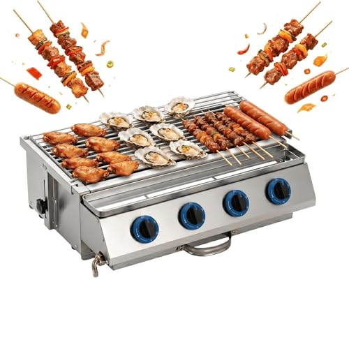 Parrilla portátil eléctrica sin Humo, Parrilla de Cocina Interior con Bandeja de Goteo Llena de Agua y Control de Temperatura,56 * 40 * 19cm