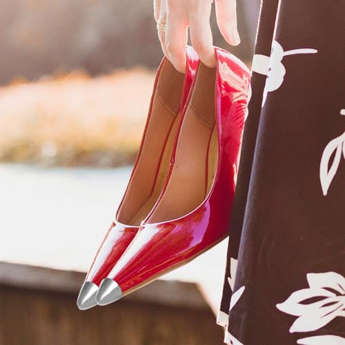 Image of KESYOO 3 Pairs Metal Shoe Toe Caps Shoes Pointed Protector for High Heels Pointed Toe Covers Tip Covers for High Heels Elegant Tip Protectors for Wedding Party Graduation