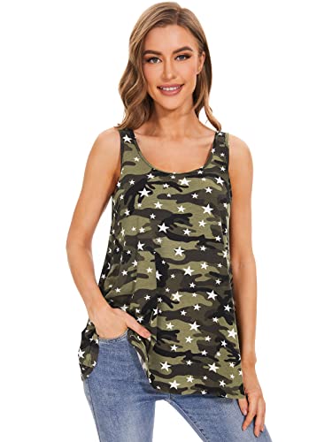 Image of Air Curvey Tank Tops for Women Build in Bra Casual Flowy Tank Pleated Loose Fit S-XXXXL