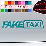 generisch Fake Taxi Aufkleber JDM OEM Tuning Sticker Decal Cabs Mietauto Mietwagen Drift in 6 Größen und 21 Farben