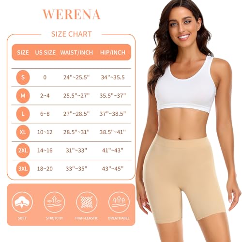 Image of Womens Slip Shorts for Under Dresses Smooth Anti Chafing Underwear Seamless Safety Under Shorts