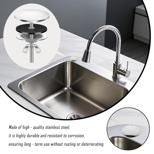 Waschbecken Abdeckung,Hahnlochstopfen,Armaturen-Abdeckung,Wasserhahn Lochabdeckung,Edelstahl Spüle Gute Abdichtung Loch Abdeckung,Blindstopfen,Spülbecken,Küche Zur Leckageverhinderung Hahnlochstopfen
