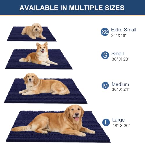 Image of OLANLY Dog Door Mat for Muddy Paws 30x20, Ultra-Absorbent Chenille Mud Mat