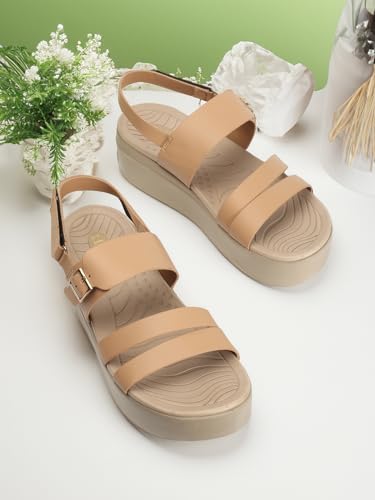 Image of ELLE Women's Multi-Strap Platform Sling back Sandals