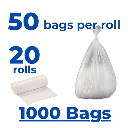 Image of Inteplast Group S243308N High-Density Can Liner, 24 x 33, 16gal, 8mic, Clear, 50 Per Roll (Case of 20 Rolls)