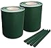 Produktbild ALLEGRA Sichtschutz Garten 100 Meter mit 80 Clips Sichtschutzstreifen für Doppelstabmatten Zaun Gartenzaun Doppelstabmattenzaun Sichtschutzfolie Zaunfolie UV Beständig (Moosgrün Grün)