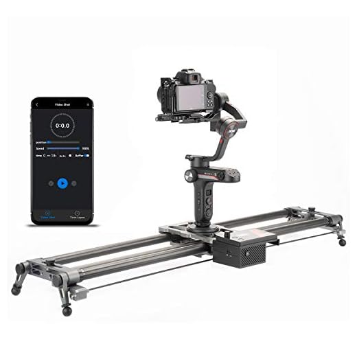 YC Onion Caméra Slider motorisé 80cm/31.5 ''avec Contrôle d'application Fonctionne avec Zhiyun WEEBILL-S/WEEBILL Lab/ Crane 3 Lab/Crane 3S/Crane 2S/Crane 2/Crane-M2 et Le stabilisateur Ronin-S/RS 2