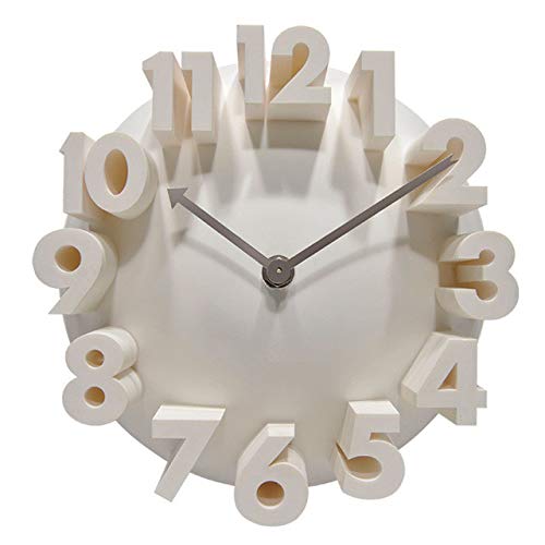 MYSdd Digital home office decoration round wall clock - White,clock
