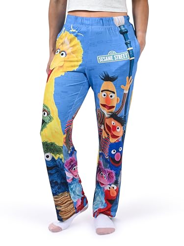 Image of BRIEF INSANITY Sesame Street Character Pajama Pants for Men & Women - Soft Loose-Fit Lounge Bottoms with Side Pockets
