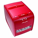 Swingline Paper Shredder, Auto Feed, 60 Sheet Capacity, Cross-Cut, 1 User, Personal, Stack-and-Shred 60X, Red (1757579)