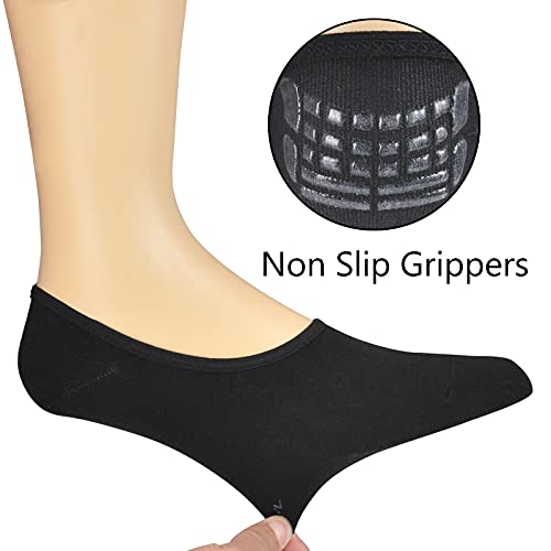 LO SHOKIM No Show Socks - Breathable Non Slip Low Cut Cotton Short Socks for Men & Women, 7-154