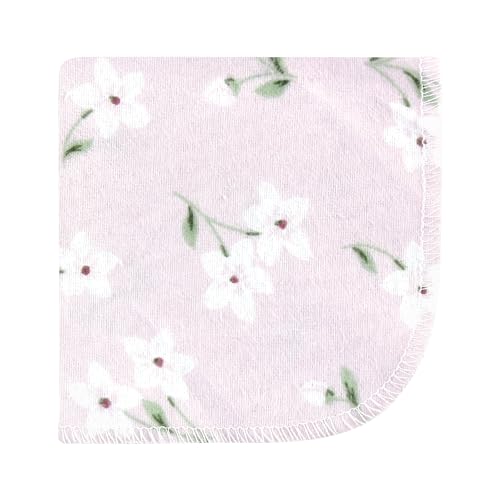 Image of Hudson Baby Unisex Baby Flannel Cotton Poly Washcloths, Purple Dainty Floral 10 Pack, One Size