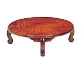 ローテーブル/ちゃぶ台/座卓 純和風座卓 90巾丸型座卓 まどか90 折れ脚