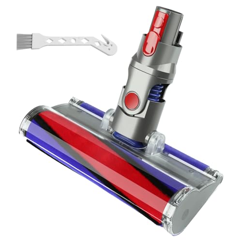 Image of Soft Roller Cleaner Head Compatible with Dy son V10 V11 V15 V8 V7 Cordless Vacuum, Quick Release Fluffy Vacuum Head Replacement Attachments Parts Accessories for Hardwood, Vinyl Floor