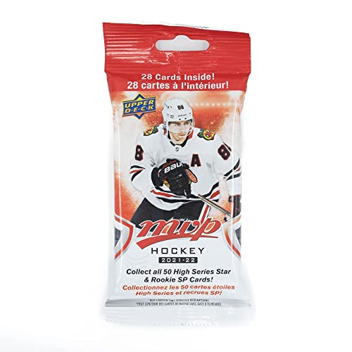 3 PACKS: 2021/22 Upper Deck MVP NHL Hockey FAT PACK (18 cards/pk)