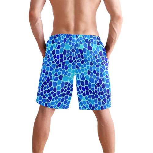 Summer Ocean Blue Mens Swim Trunks Quick Dry Beach Shorts with Pocket S 23029063