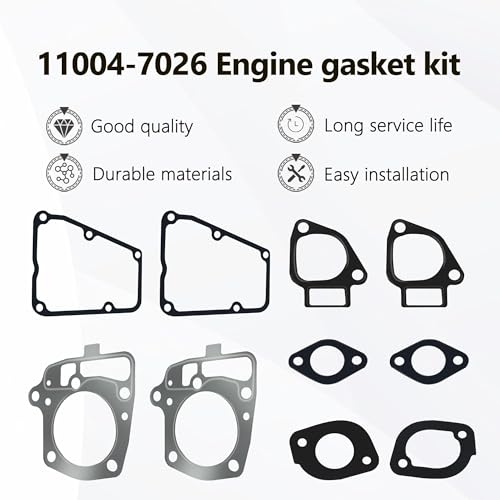 Image of Gasket Kit Valve Cover Gasket 11004-7026 Compatible with Kawasaki FR651V FR691V FR730V FS691V FX691V Engines 10D13 Replaces#11004-7026 110047026