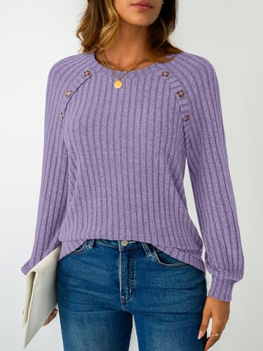 Image of LILLUSORY Womens Tops Long Sleeve Shirts Fall Lightweight Sweaters