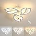 Moderna Plafoniera Led, 24W Bianca Creativa Plafoniera a Forma di Petalo, Dimmerabile Lampada da Soffitto in Acrilico con Telecomando per Camera Da Letto Sala Da Pranzo Balcone Corridoio (3 Heads）