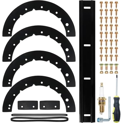 POSEAGLE 753-0613 Auger Rubber Spiral Kit with 731-1033 Scraper Blade 954-0101a V Belt 954-05032b V Belt Replaces 753 0613 for Cub Cadet 321, 410, 421, 521, SB-300, SB-350, SB-400 Snow Blowers Cover