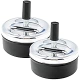 BASICS: 2x Aschenbecher für Drinnen und Draußen // Maße: 9 Ø x 4 cm // Material: Metal // Gewicht: 92g // Farben: Schwarz