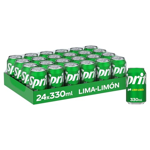Sprite Lima Limón Zero Azúcar, Refresco Bajo en Calorías - Pack de 24 Latas de 330 ml